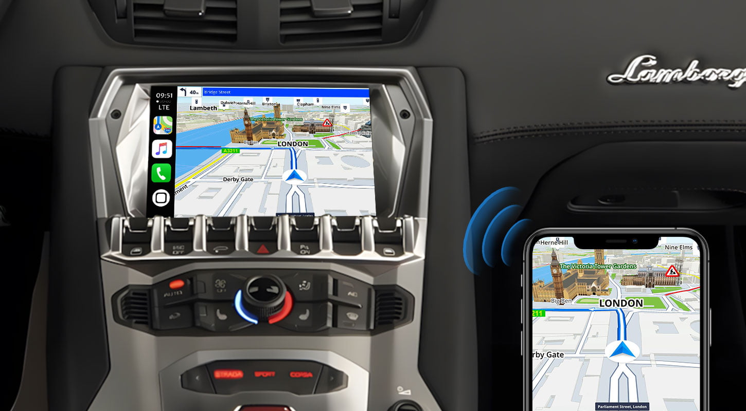 7'' best carplay wireless adapter のために Lamborghini Aventador 2016