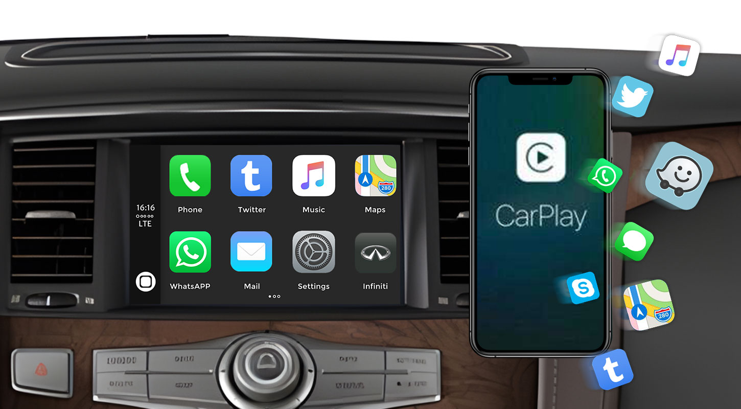 Original System Adapter Wireless カープレイ アンドロイド オート Interface For Infiniti Car