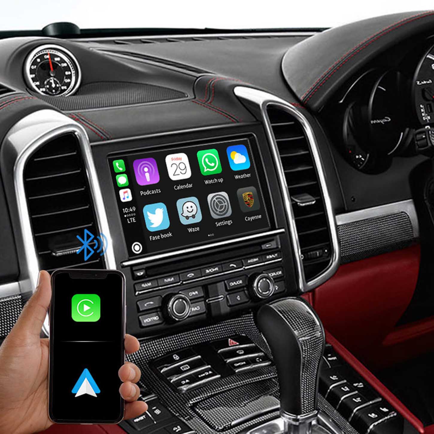 Wireless カープレイ and android auto interface module For Porsche Macan Cayenne PCM3.1
